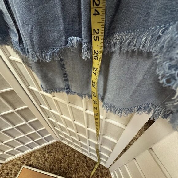 Heart velvet blouse, women,Jeans,size M,blue,Tencel,long sleeves,pockets, button - Picture 13 of 13